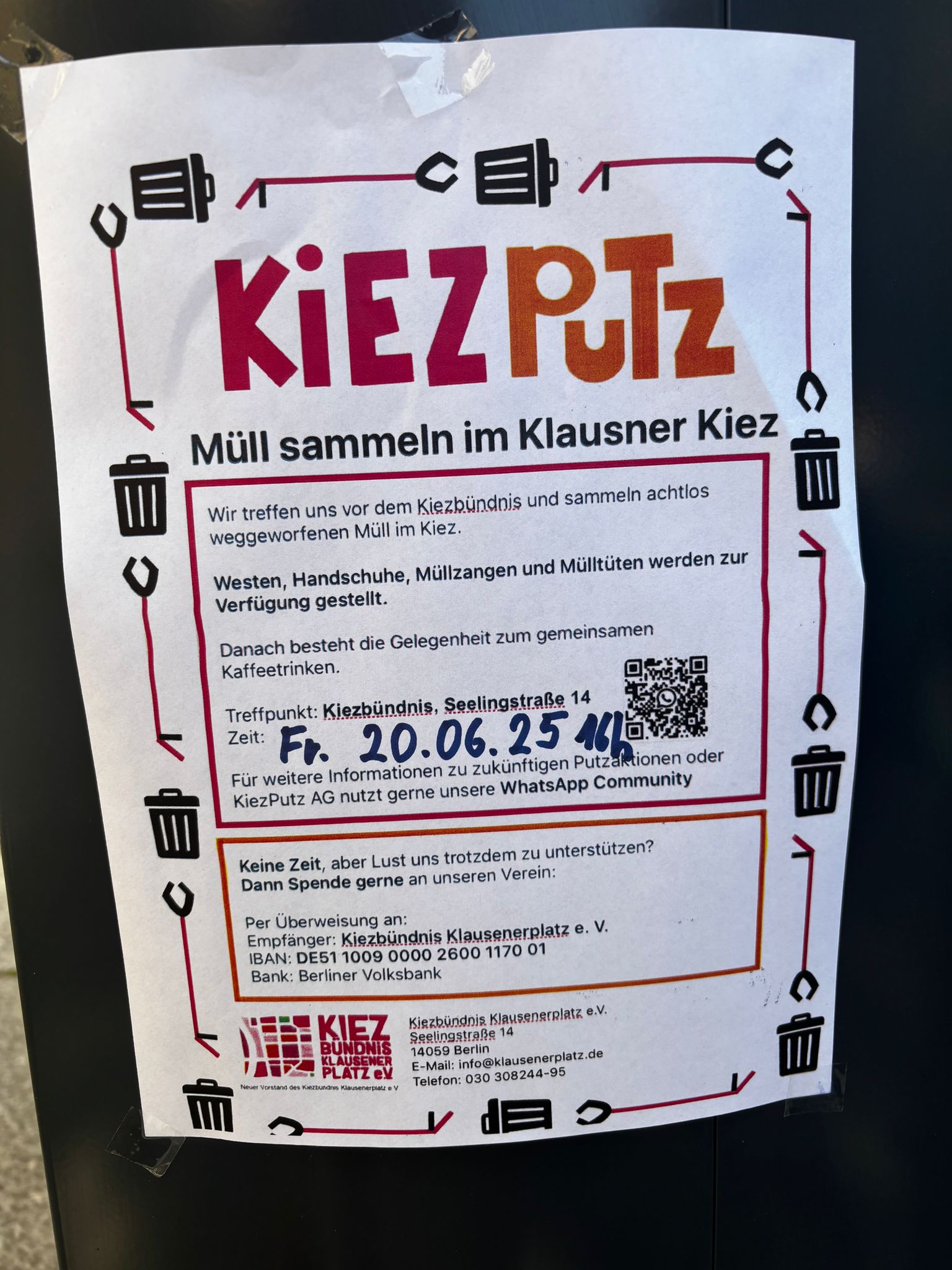 Kiezputz Aktion des Kiezbündnisses