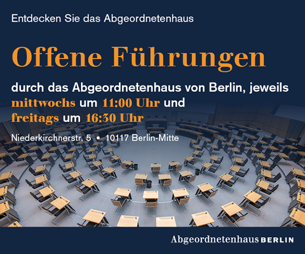 Offene Führungen im Abgeordnetenhaus