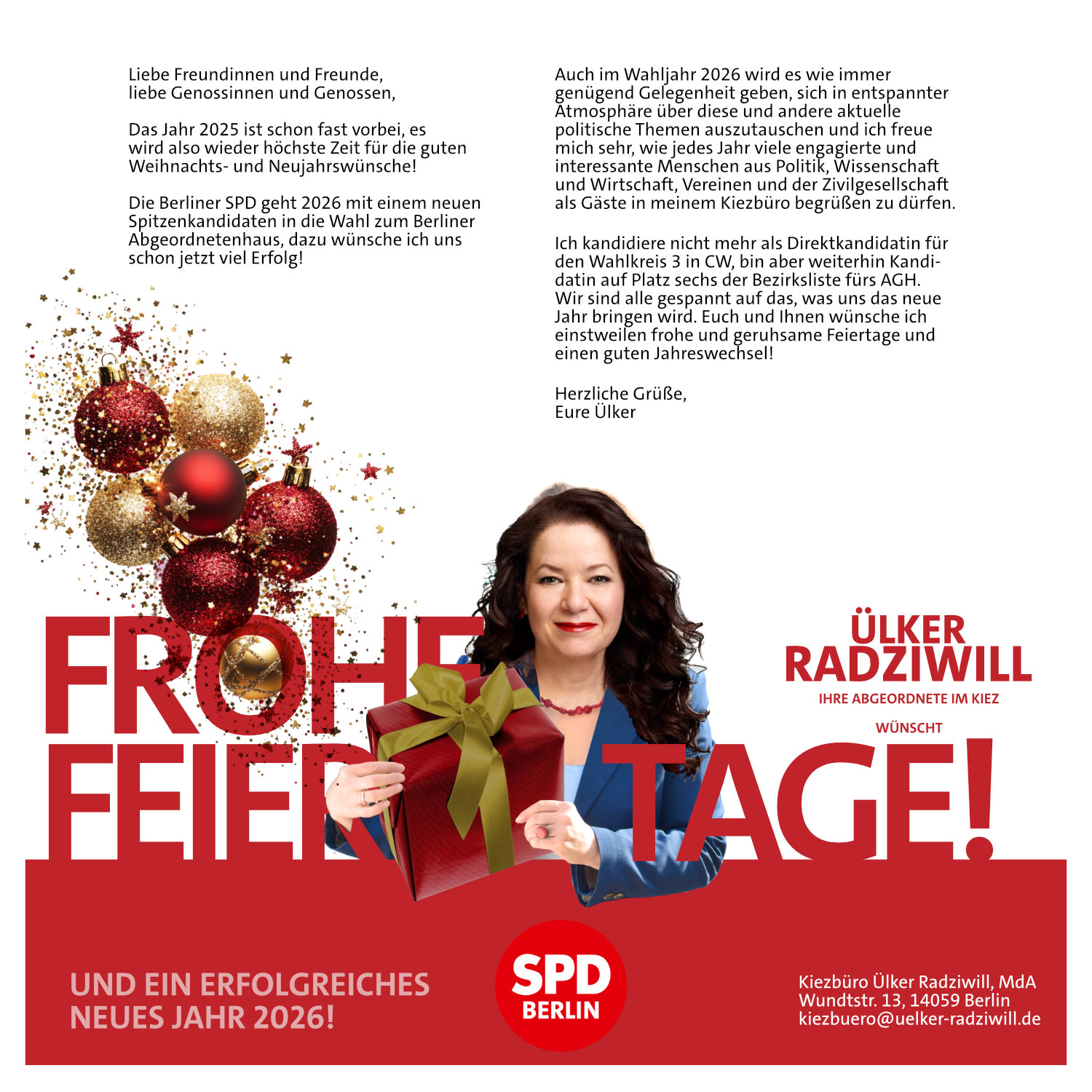 Frohe Weihnachtsfeiertage und Guten Rutsch