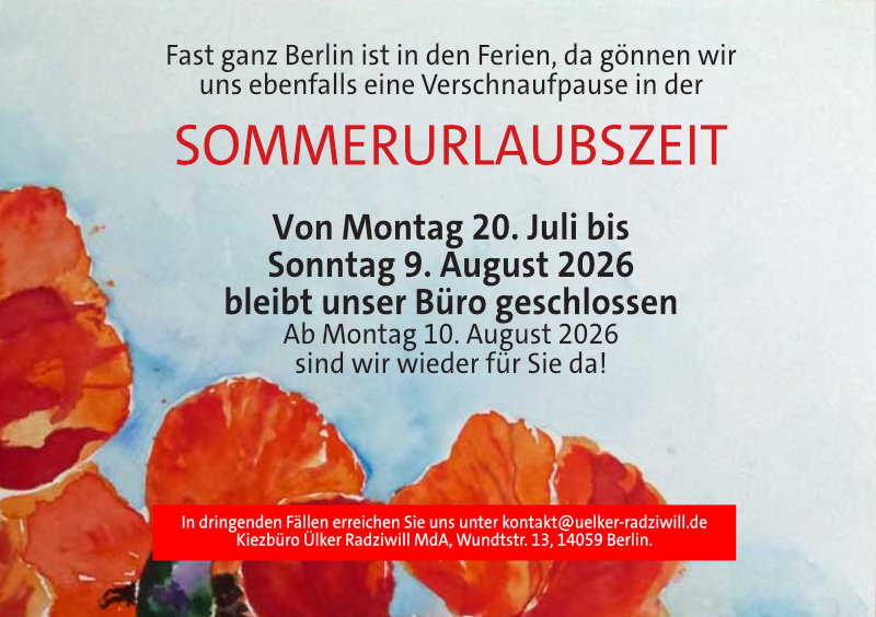 Sommeröffnungszeiten